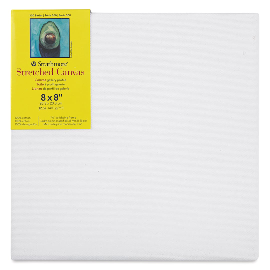 Open in modal - Strathmore 300 Series Stretched Cotton Canvas - 1-3/8" Profile, 8" x 8"