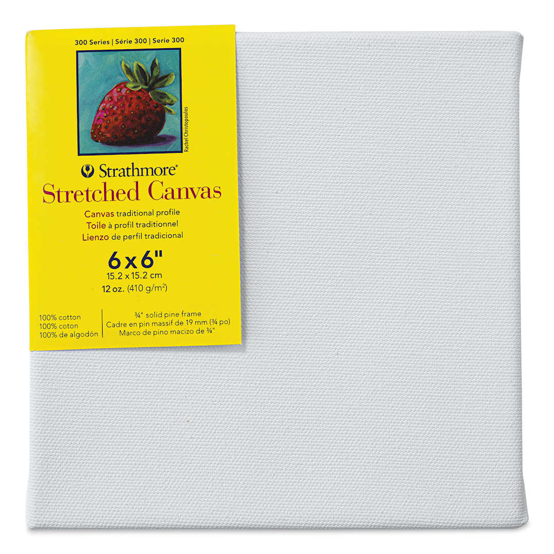 Open in modal - Strathmore 300 Series Stretched Cotton Canvas - 3/4" Profile, 6" x 6"