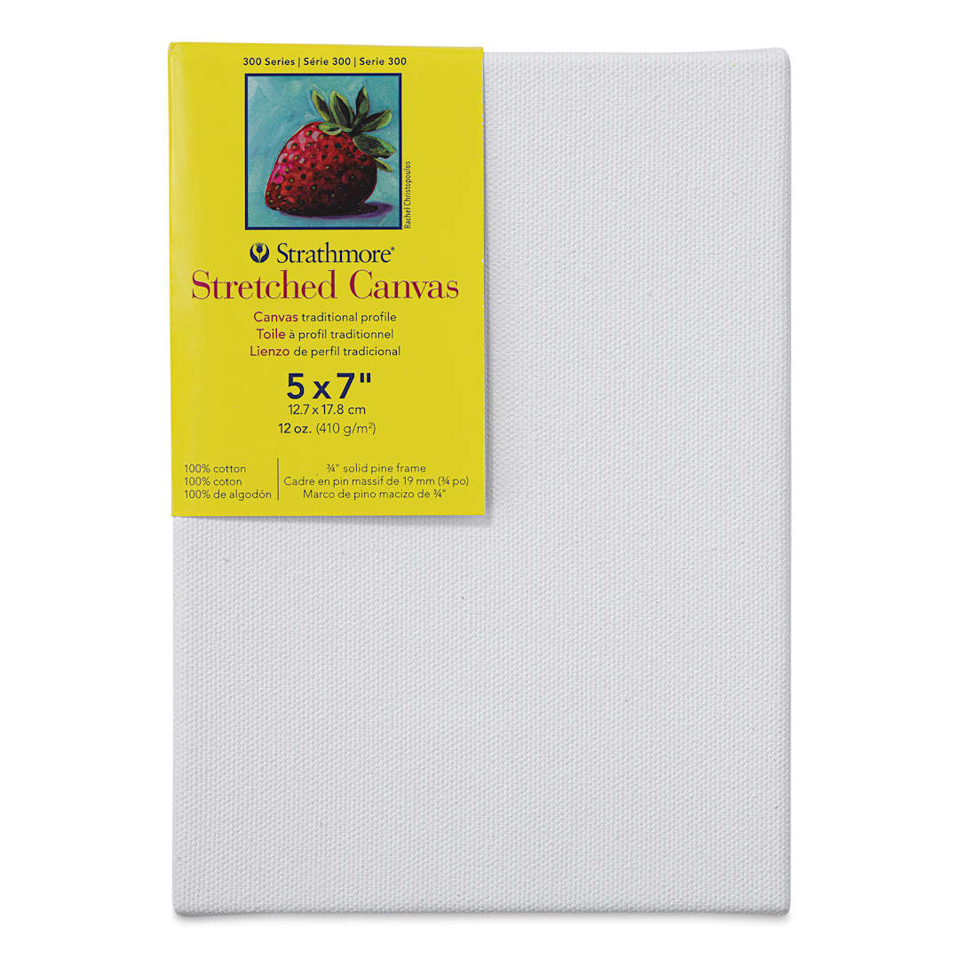 Open in modal - Strathmore 300 Series Stretched Cotton Canvas - 3/4" Profile, 5" x 7"