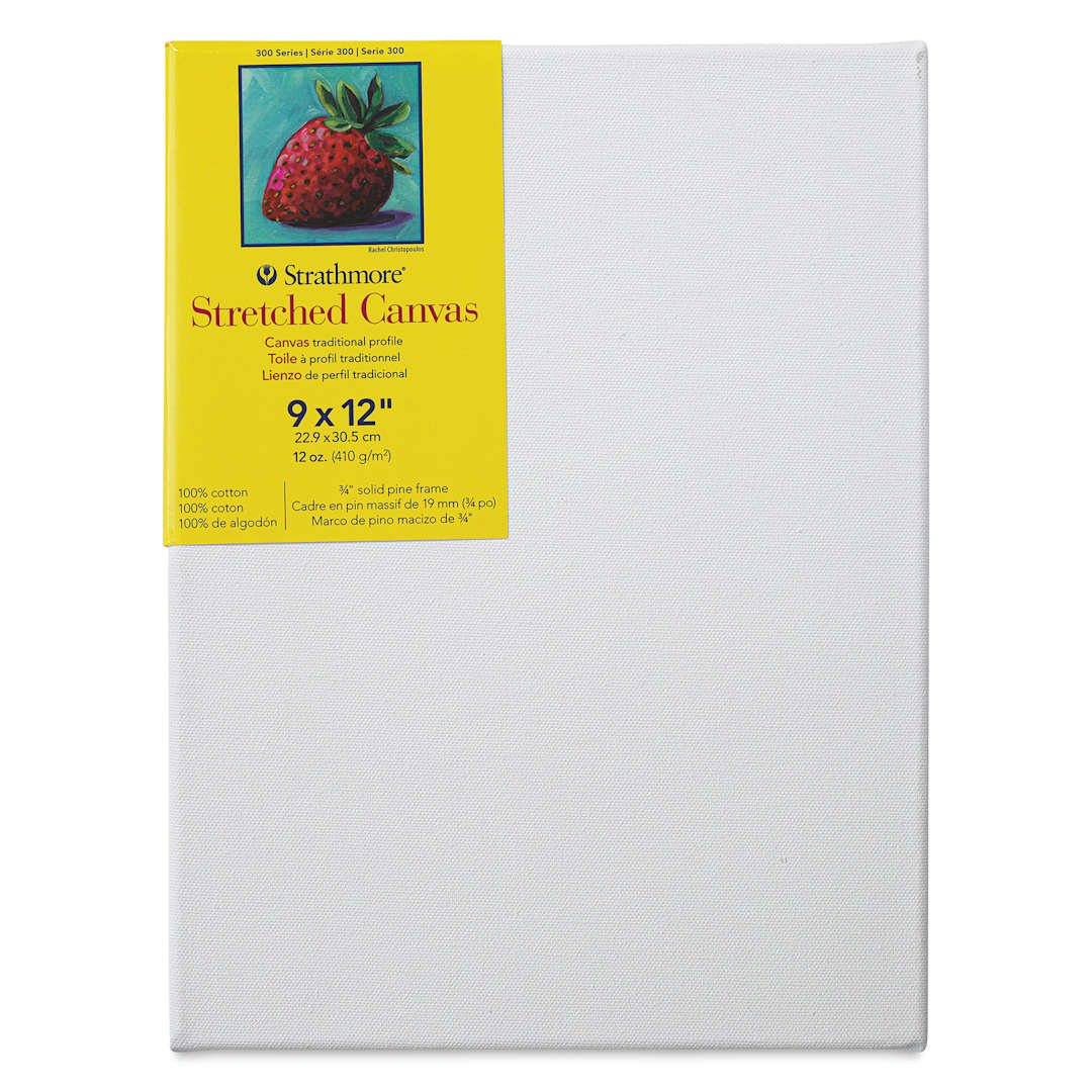 Open in modal - Strathmore 300 Series Stretched Cotton Canvas - 3/4" Profile, 9" x 12"
