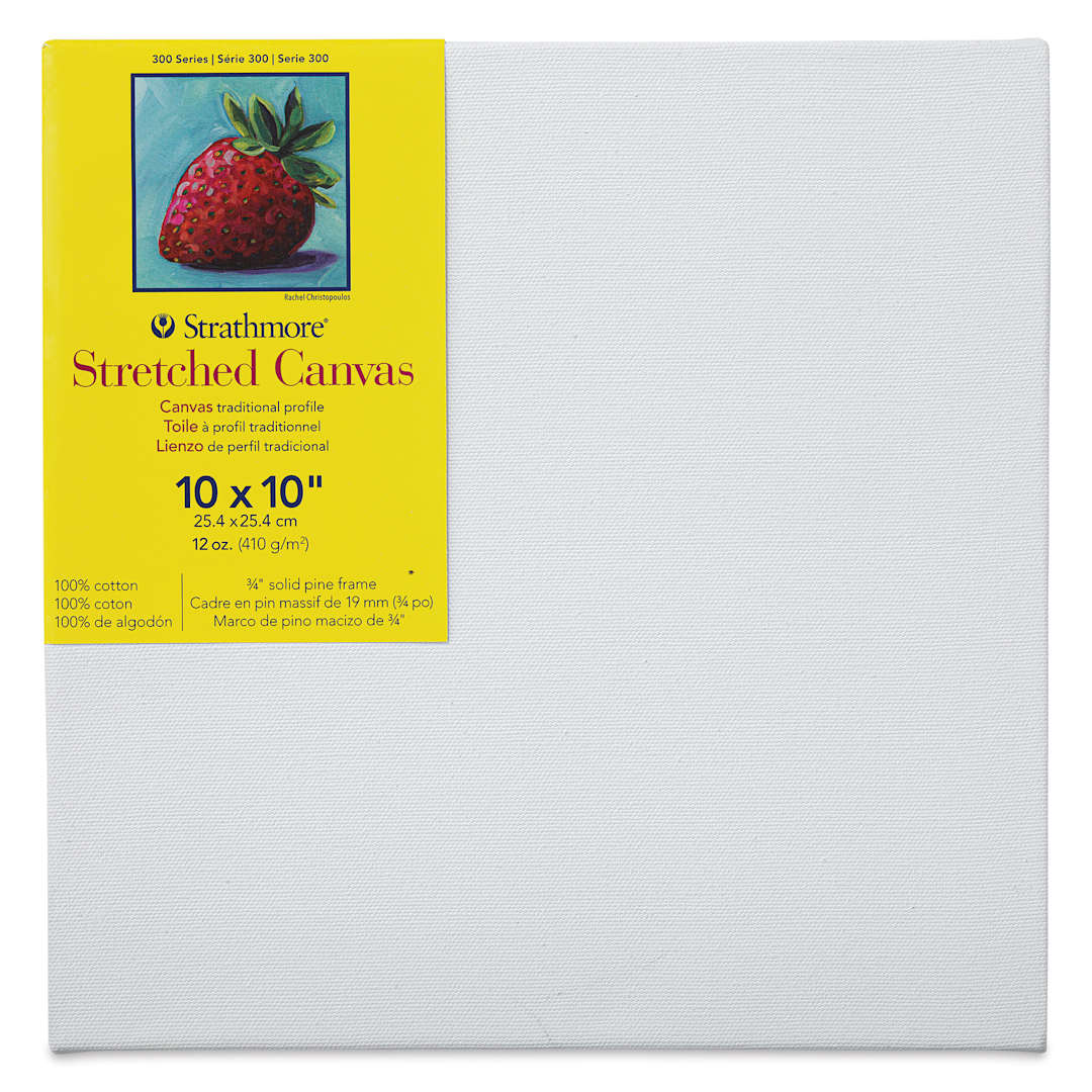 Open in modal - Strathmore 300 Series Stretched Cotton Canvas - 3/4" Profile, 10" x 10"