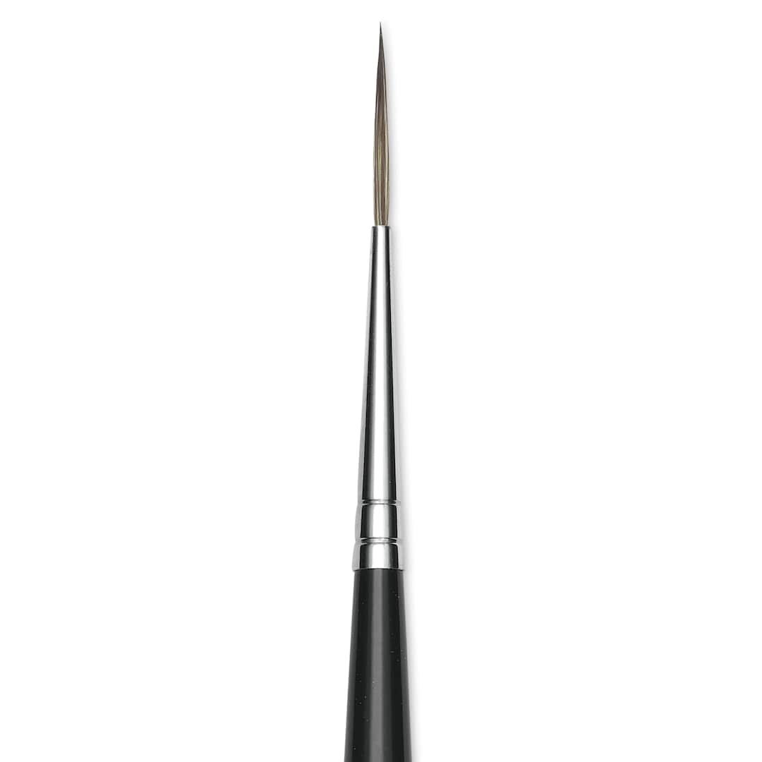 Open in modal - Da Vinci Casaneo Synthetic Squirrel Watercolor Brush - Rigger, Size 0, Short Handle, Synthetic, close-up