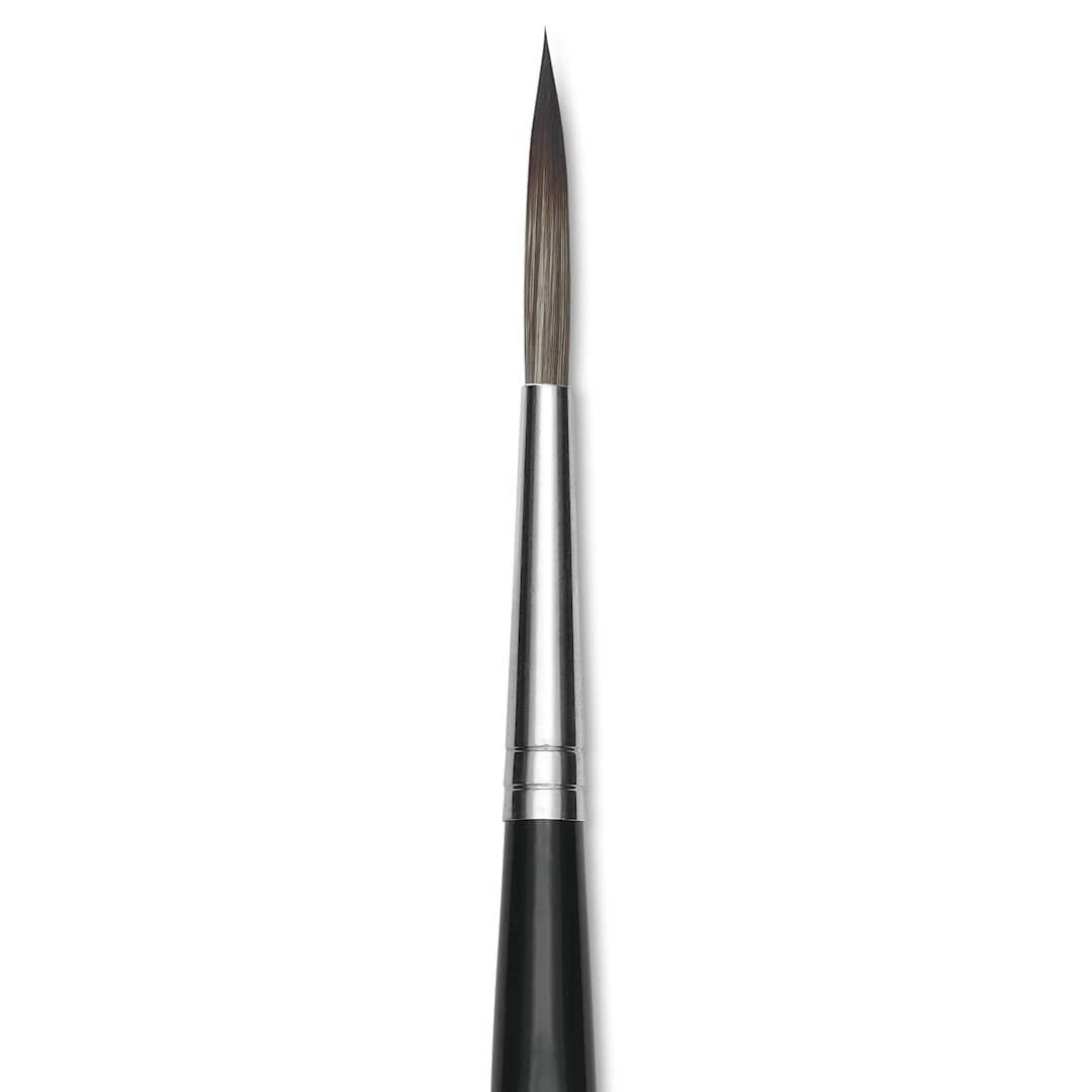 Open in modal - Da Vinci Casaneo Synthetic Squirrel Watercolor Brush - Rigger, Size 12, Short Handle, Synthetic, close-up
