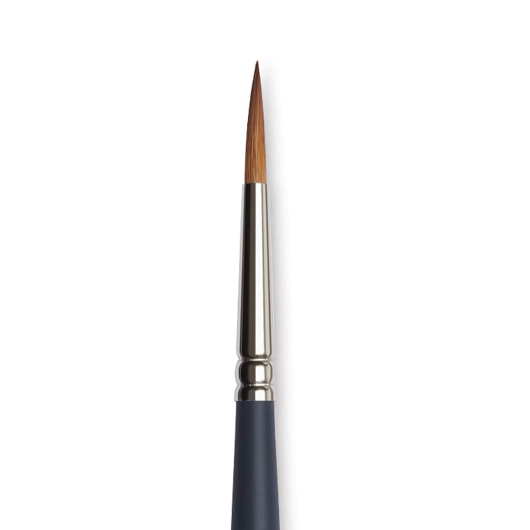 Open in modal - Winsor & Newton Professional Watercolor Synthetic Sable Brush - Round, Size 6, Short Handle (close-up)