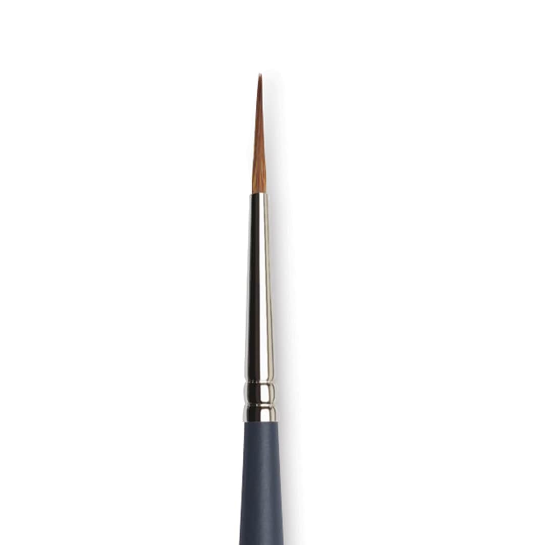 Open in modal - Winsor & Newton Professional Watercolor Synthetic Sable Brush - Pointed Round, Size 2, Short Handle (close-up)