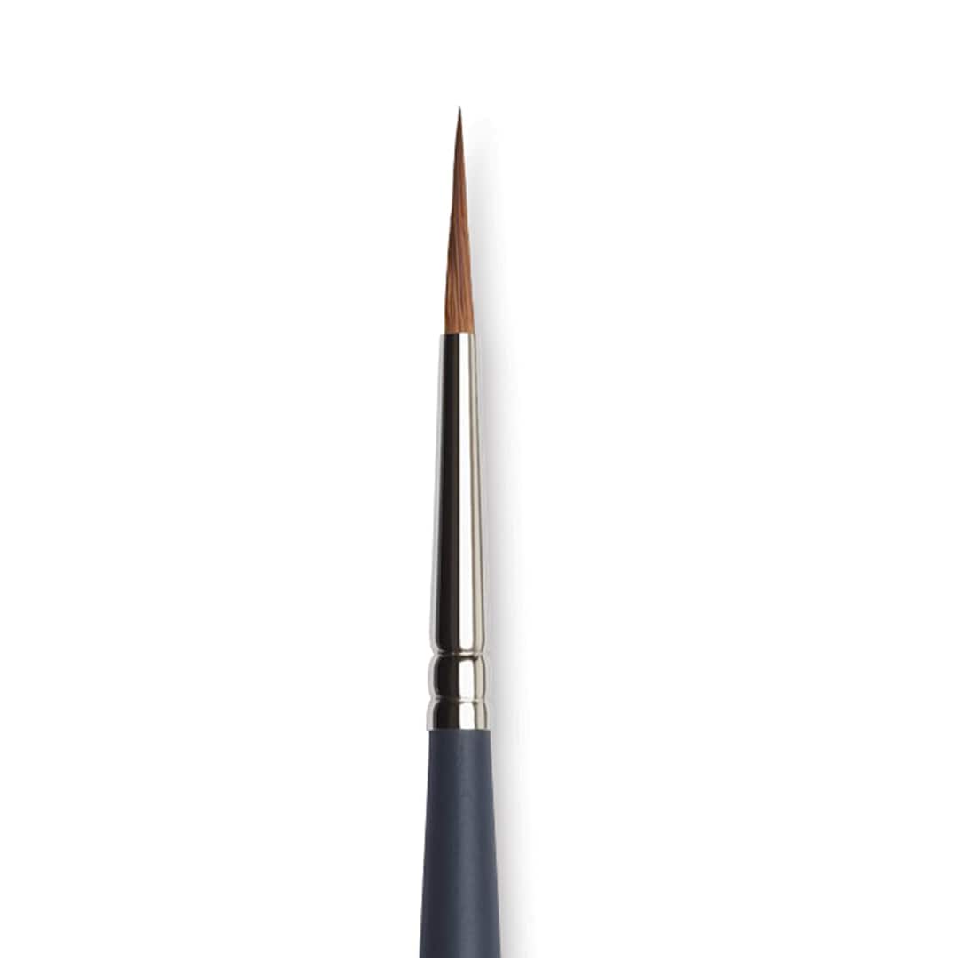 Open in modal - Winsor & Newton Professional Watercolor Synthetic Sable Brush - Pointed Round, Size 4, Short Handle (close-up)