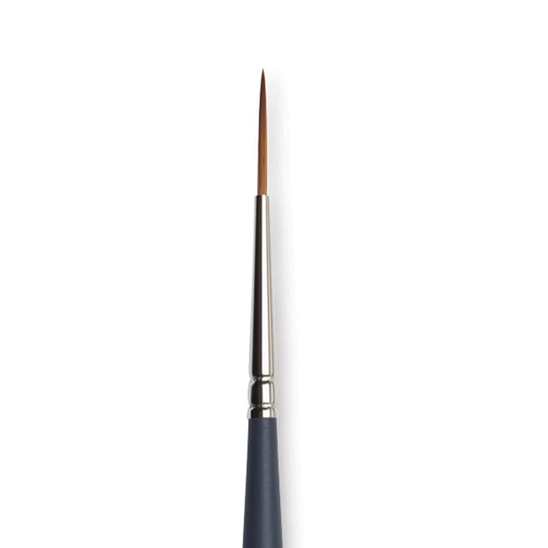 Open in modal - Winsor & Newton Professional Watercolor Synthetic Sable Brush - Rigger, Size 0, Short Handle (close-up)
