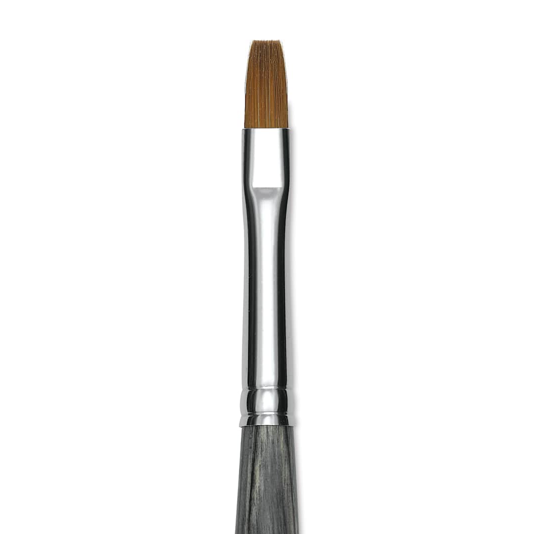 Open in modal - Da Vinci Colineo Synthetic Kolinsky Sable Brush - Flat, Size 4, Short Handle (close-up)