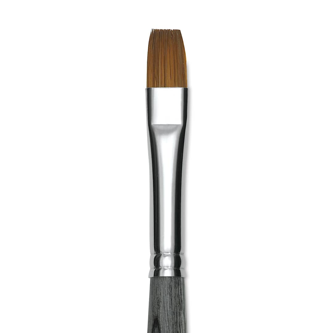 Open in modal - Da Vinci Colineo Synthetic Kolinsky Sable Brush - Flat, Size 8, Short Handle (close-up)