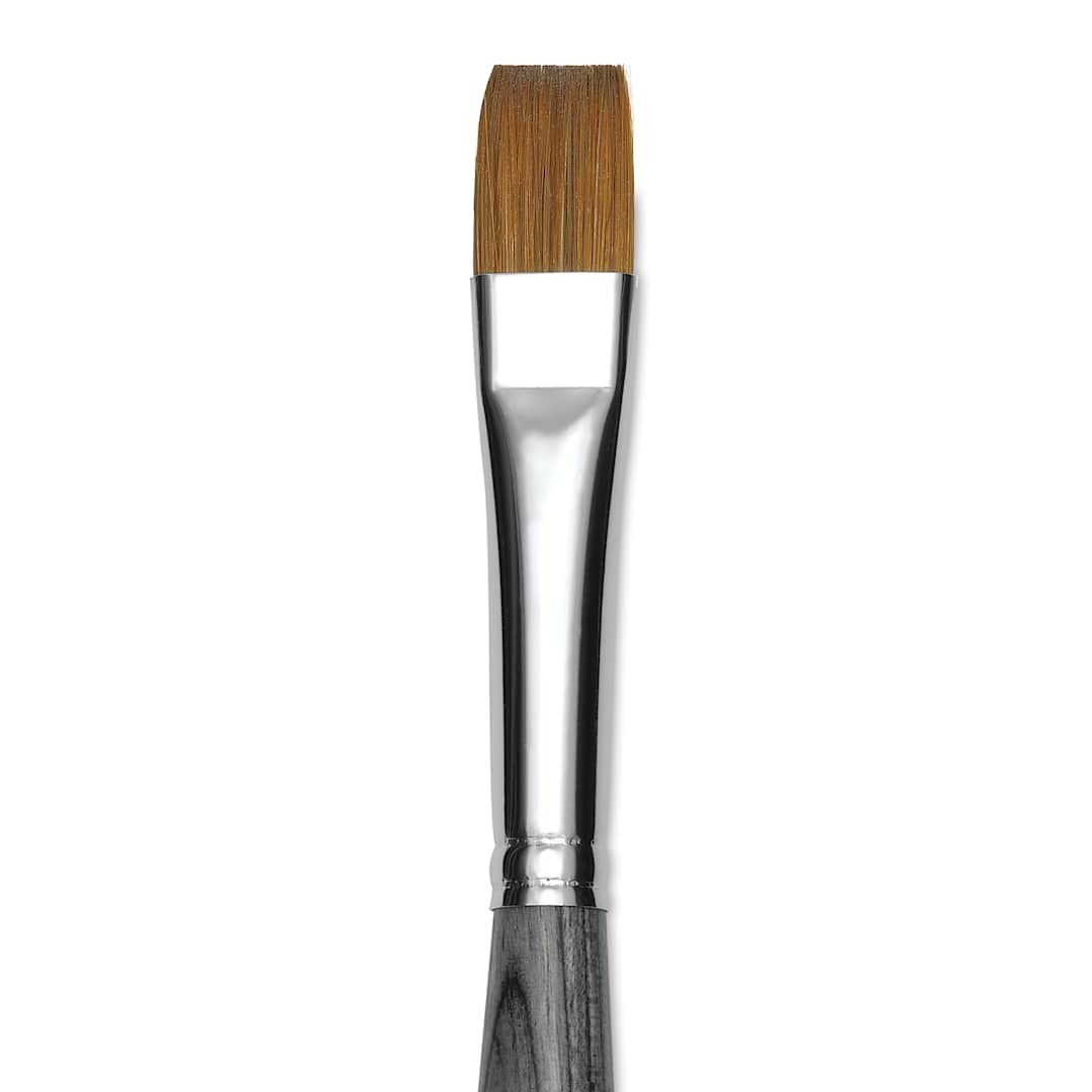 Open in modal - Da Vinci Colineo Synthetic Kolinsky Sable Brush - Flat, Size 12, Short Handle (close-up)