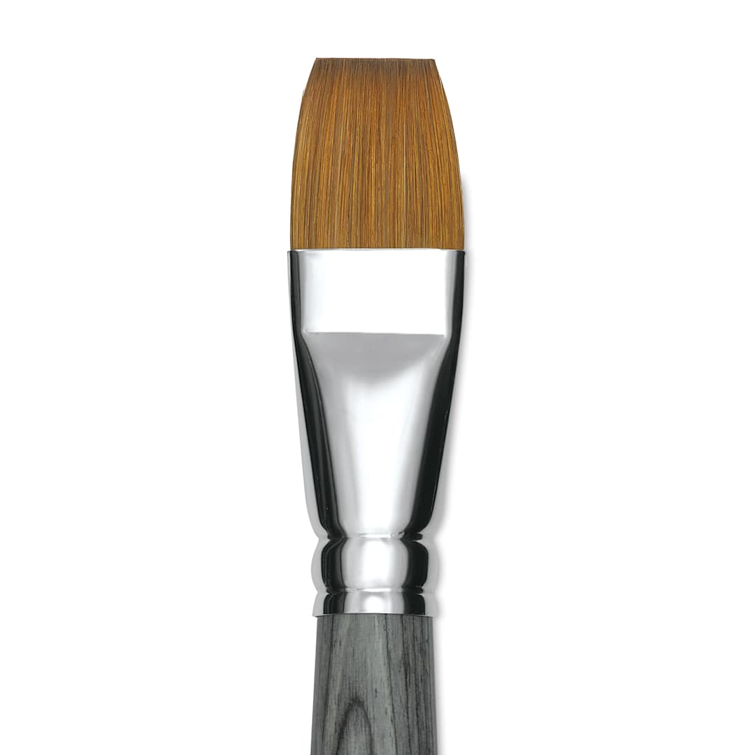 Open in modal - Da Vinci Colineo Synthetic Kolinsky Sable Brush - Flat, Size 24, Short Handle (close-up)