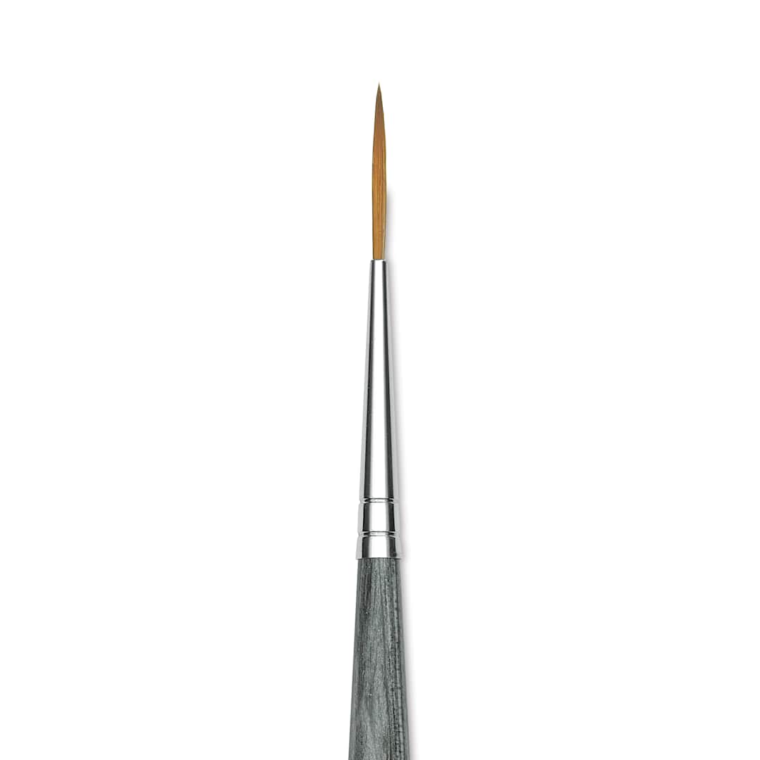 Open in modal - Da Vinci Colineo Synthetic Kolinsky Sable Brush - Rigger, Size 0, Short Handle (close-up)
