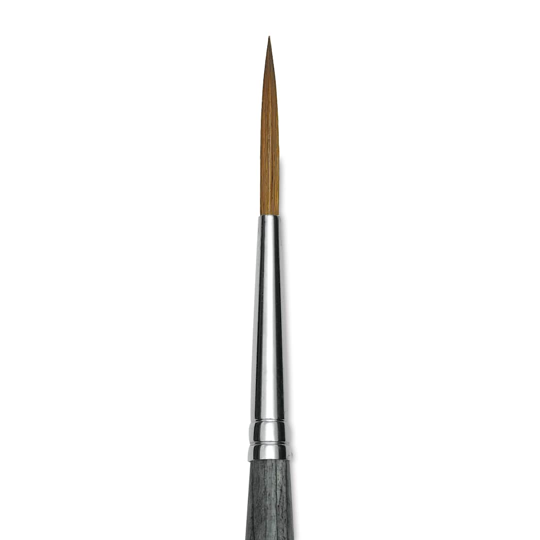 Open in modal - Da Vinci Colineo Synthetic Kolinsky Sable Brush - Rigger, Size 8, Short Handle (close-up)