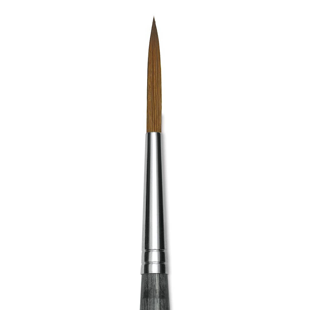 Open in modal - Da Vinci Colineo Synthetic Kolinsky Sable Brush - Rigger, Size 12, Short Handle (close-up)