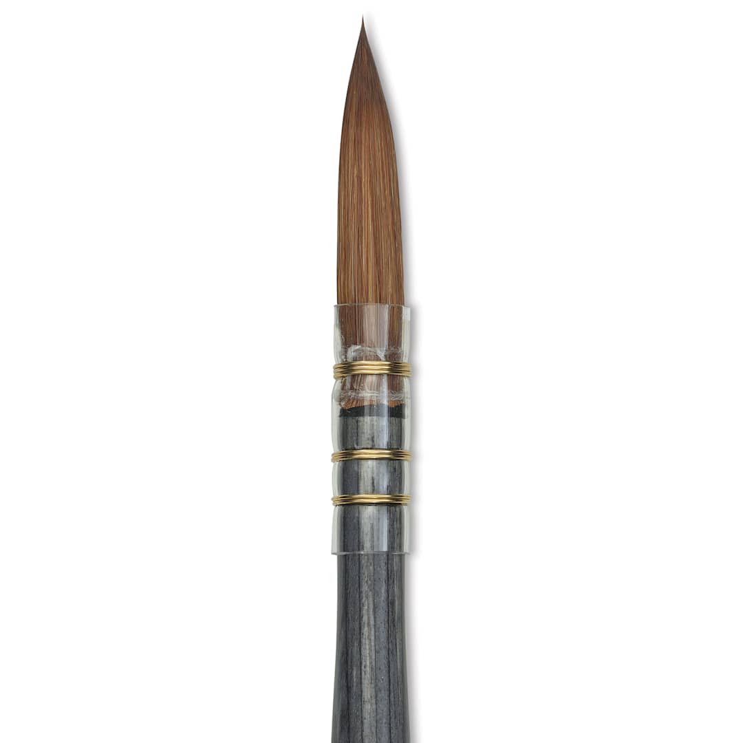 Open in modal - Da Vinci Colineo Synthetic Kolinsky Sable Brush - Wash Quill, Size 2, Short Handle, close-up