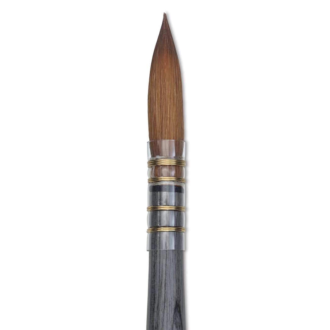 Open in modal - Da Vinci Colineo Synthetic Kolinsky Sable Brush - Wash Quill, Size 4, Short Handle, close-up