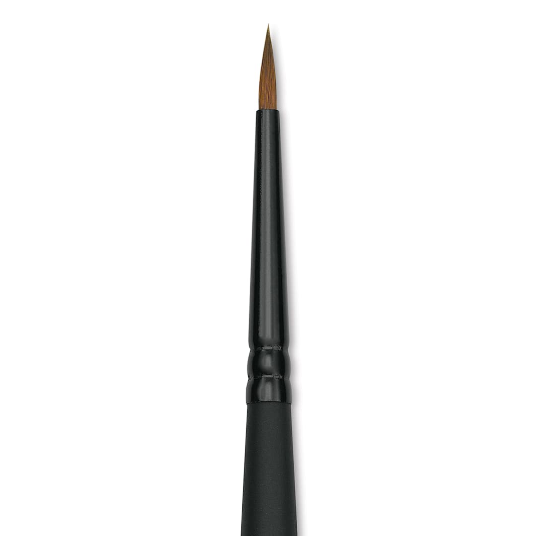 Open in modal - Raphaël Stradivarius Synthetic Kolinsky Sable Brush - Spotter, Size 3, Short Handle (close-up)