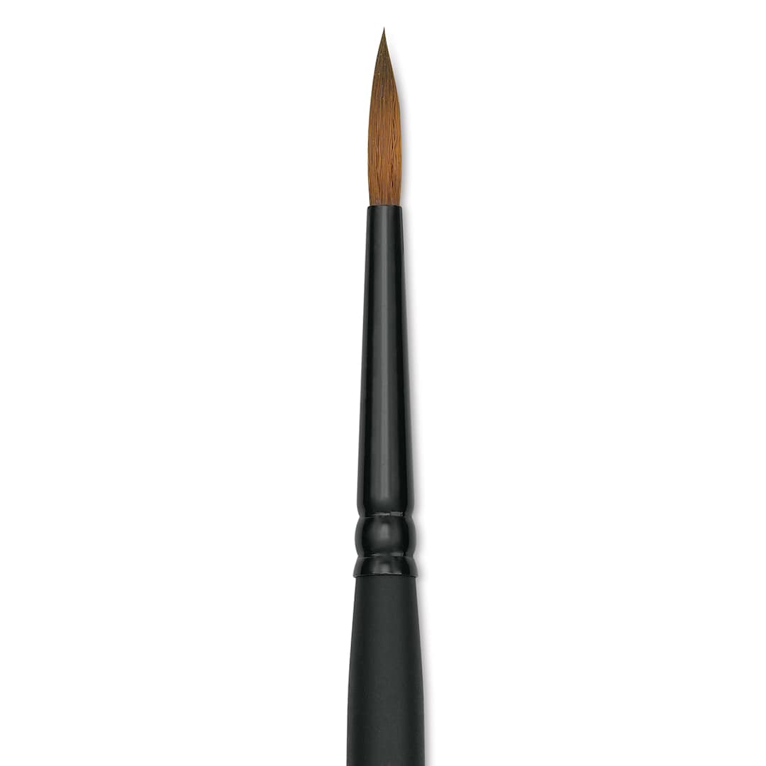 Open in modal - Raphaël Stradivarius Synthetic Kolinsky Sable Brush - Round, Size 2, Short Handle (close-up)