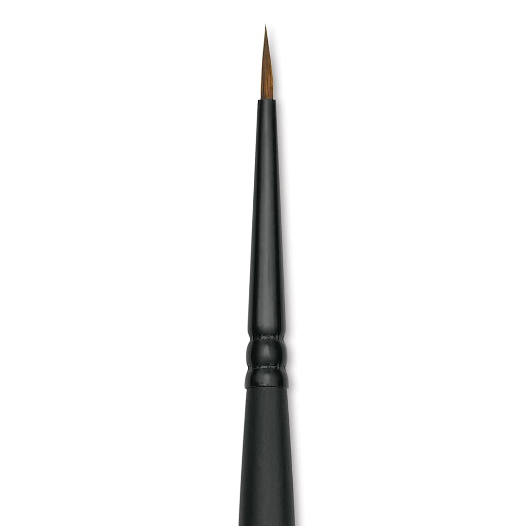 Open in modal - Raphaël Stradivarius Synthetic Kolinsky Sable Brush - Round, Size 3/0, Short Handle (close-up)