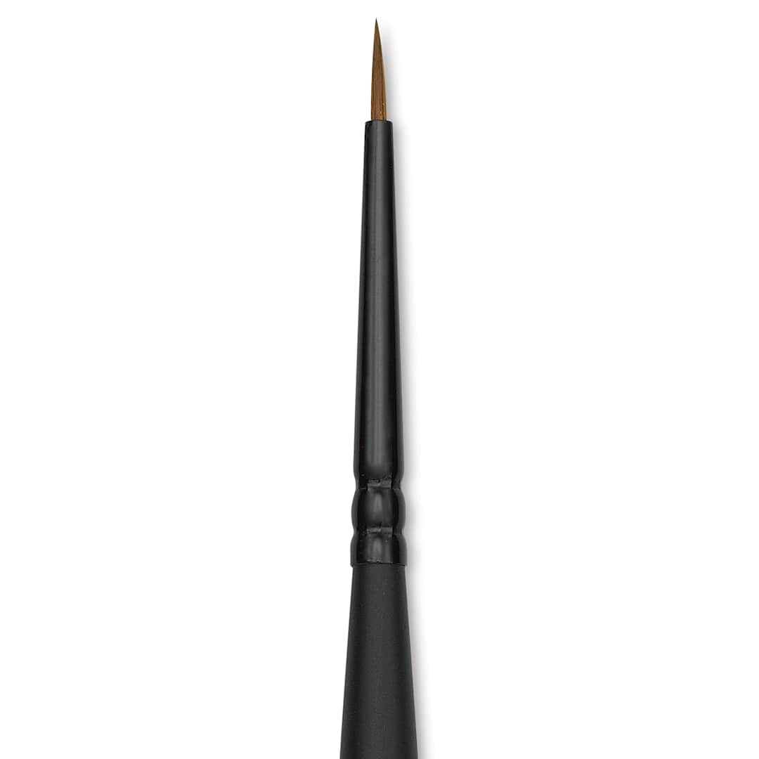 Open in modal - Raphaël Stradivarius Synthetic Kolinsky Sable Brush - Round, Size 4/0, Short Handle (close-up)