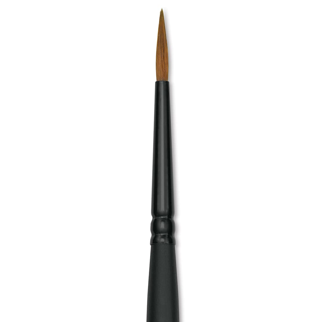 Open in modal - Raphaël Stradivarius Synthetic Kolinsky Sable Brush - Round Sharp, Size 1, Short Handle (close-up)