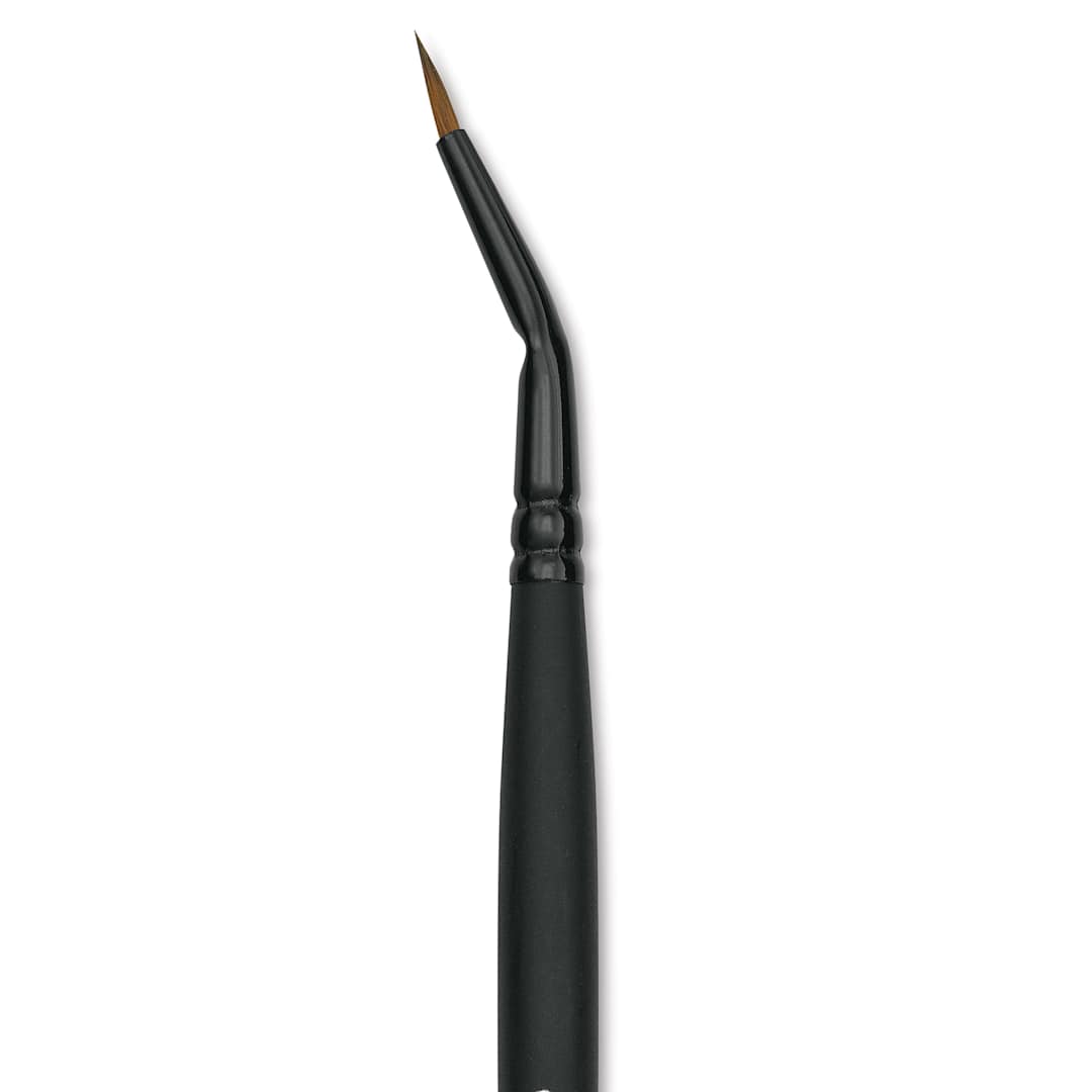 Open in modal - Raphaël Stradivarius Synthetic Kolinsky Sable Brush - Curved Round, Size 0, Short Handle (close-up)