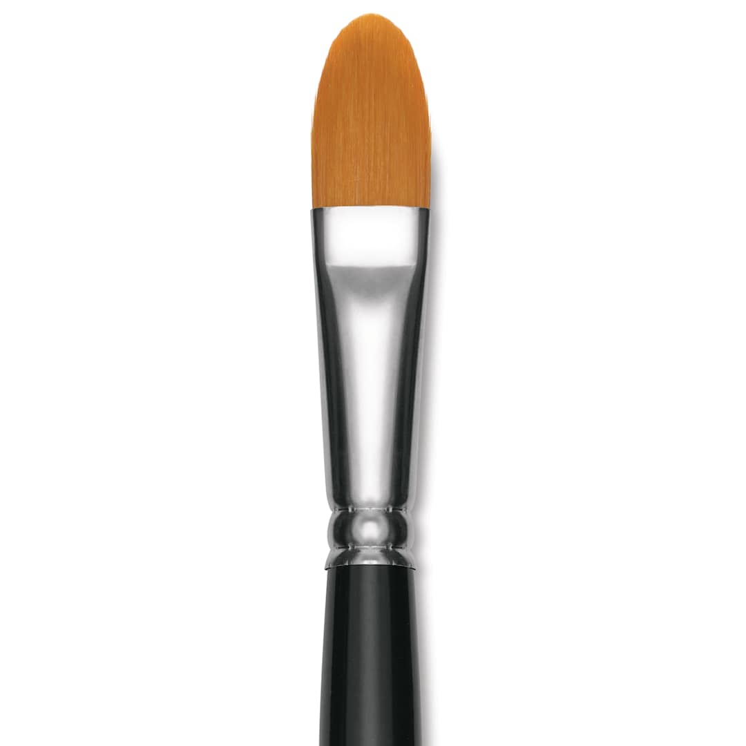 Open in modal - Utrecht Synthetic Sablette Brush - Long Handle, Filbert, Size 18, close-up