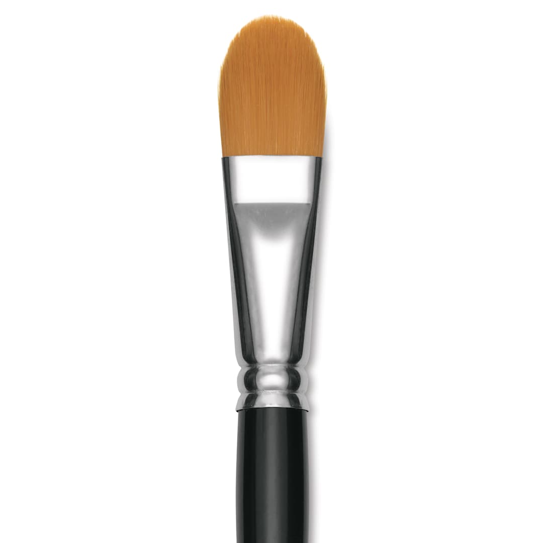 Open in modal - Utrecht Synthetic Sablette Brush - Long Handle, Filbert, Size 22, close-up