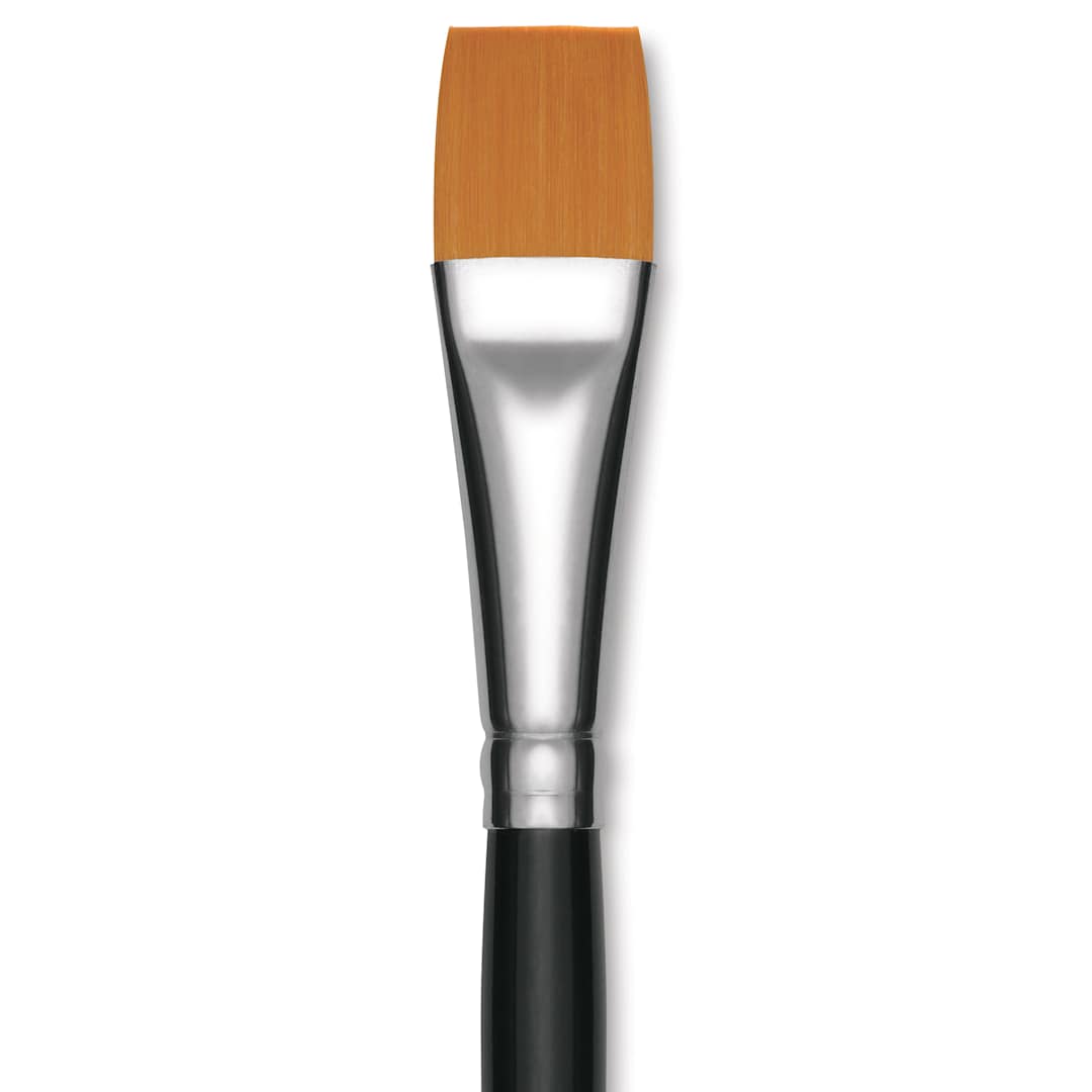 Open in modal - Utrecht Synthetic Sablette Brush - Short Handle, Wash, Size 3/4", close-up