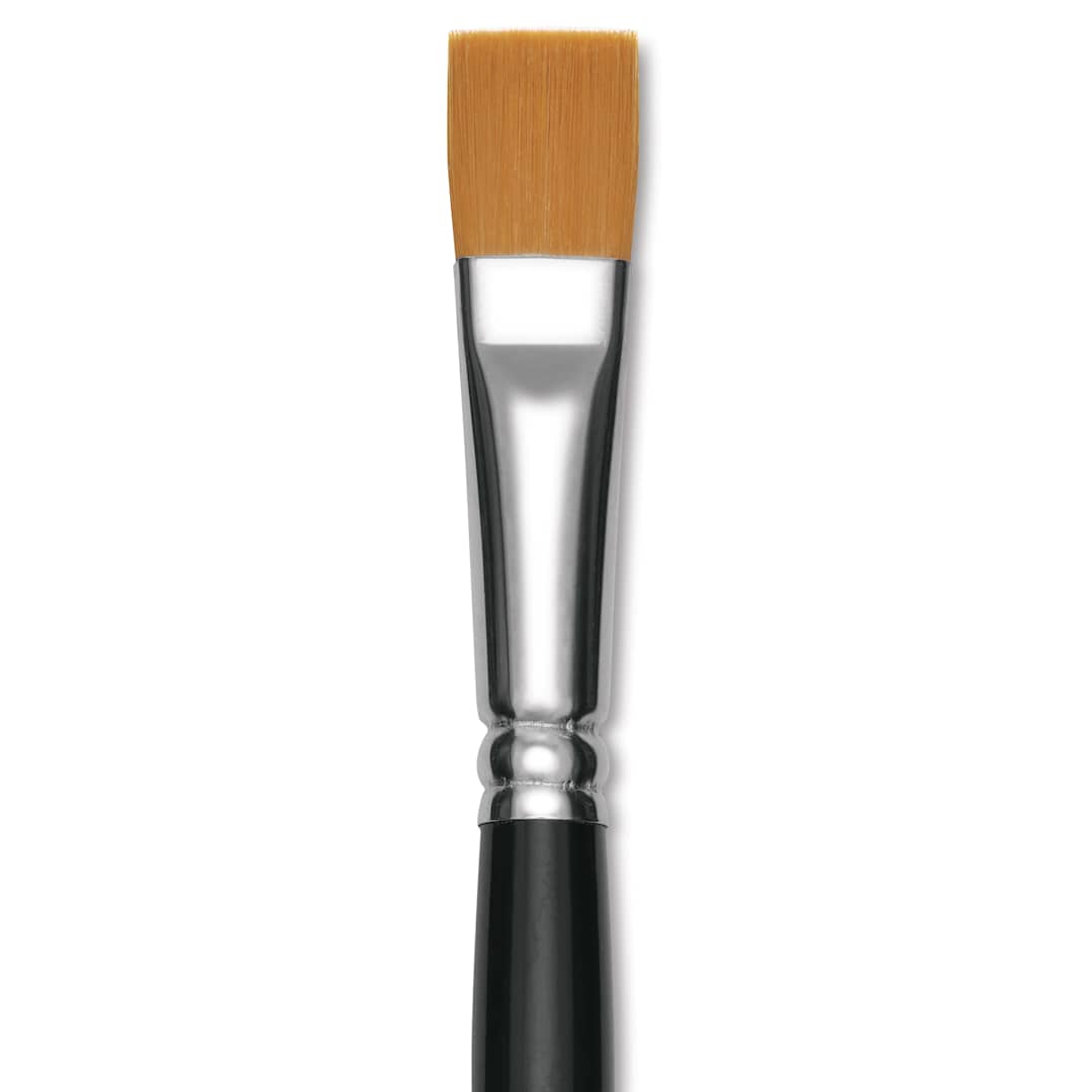 Open in modal - Utrecht Synthetic Sablette Brush - Long Handle, Bright, Size 16, close-up