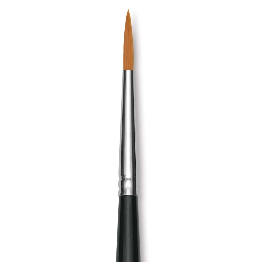 Open in modal - Utrecht Synthetic Sablette Brush - Long Handle, Round, Size 6, close-up