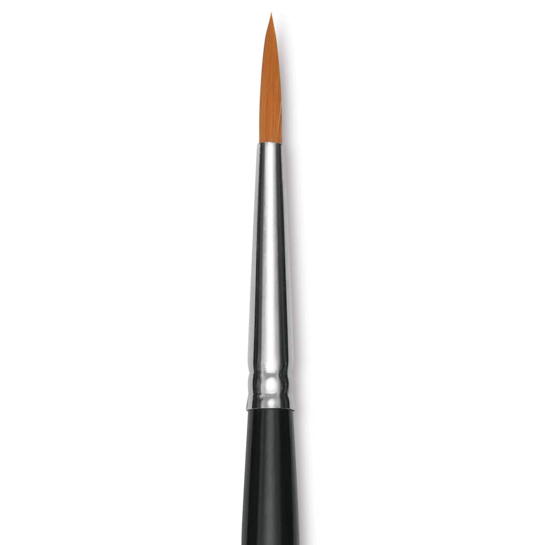 Open in modal - Utrecht Synthetic Sablette Brush - Long Handle, Round, Size 8, close-up