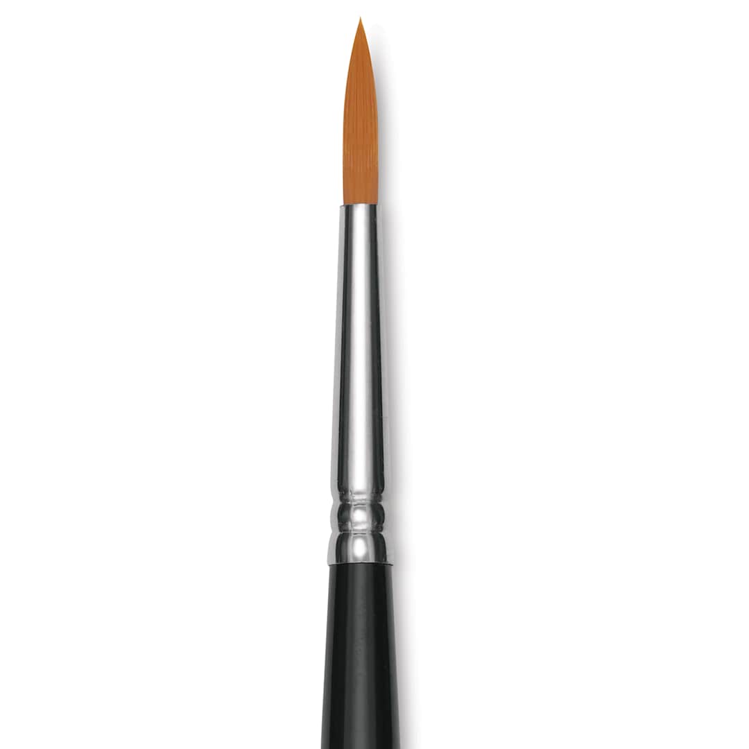 Open in modal - Utrecht Synthetic Sablette Brush - Long Handle, Round, Size 10, close-up