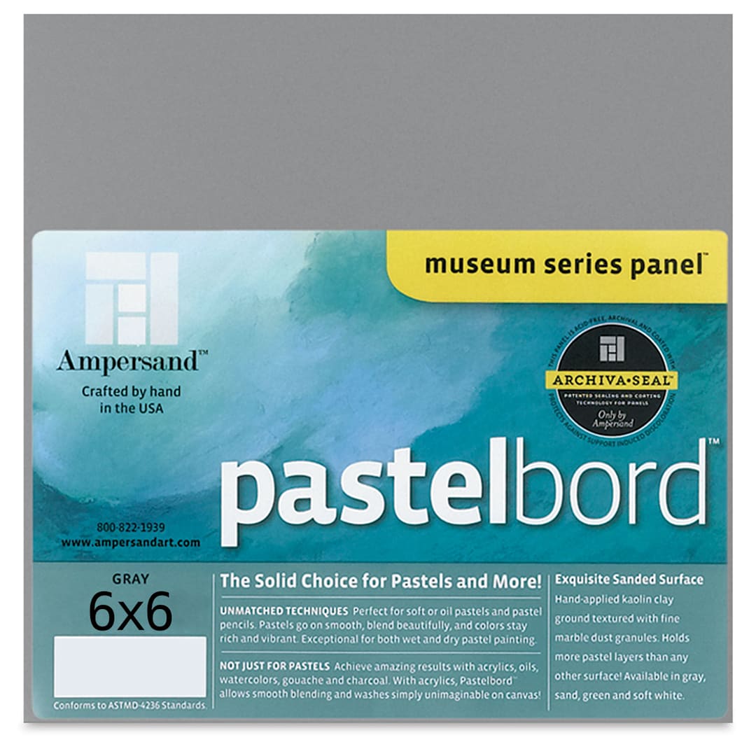 Open in modal - Ampersand Pastelbord Panel - 6" x 6", 1/8" Profile, Gray