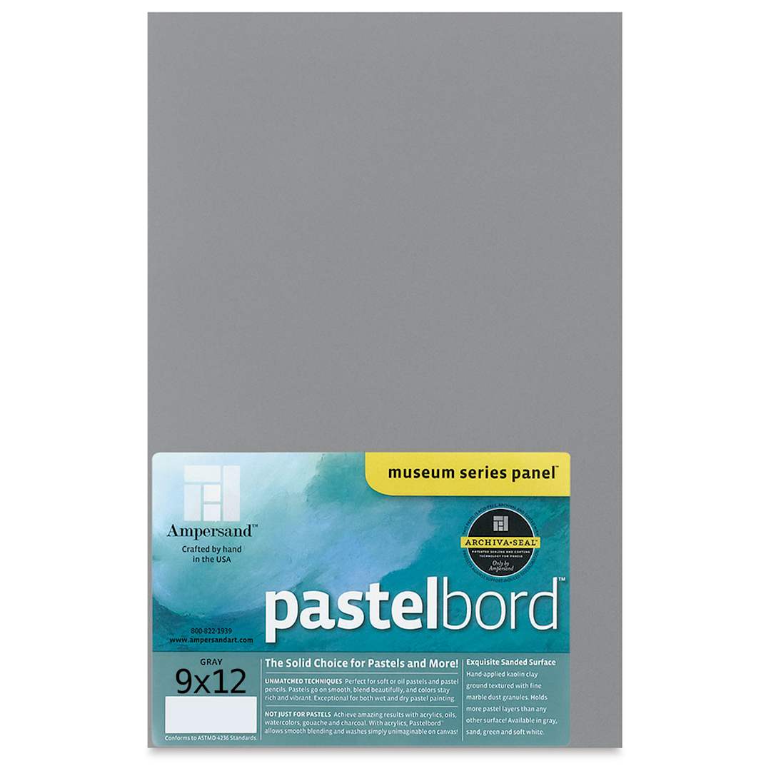 Open in modal - Ampersand Pastelbord Panel - 9" x 12", 1/8" Profile, Gray