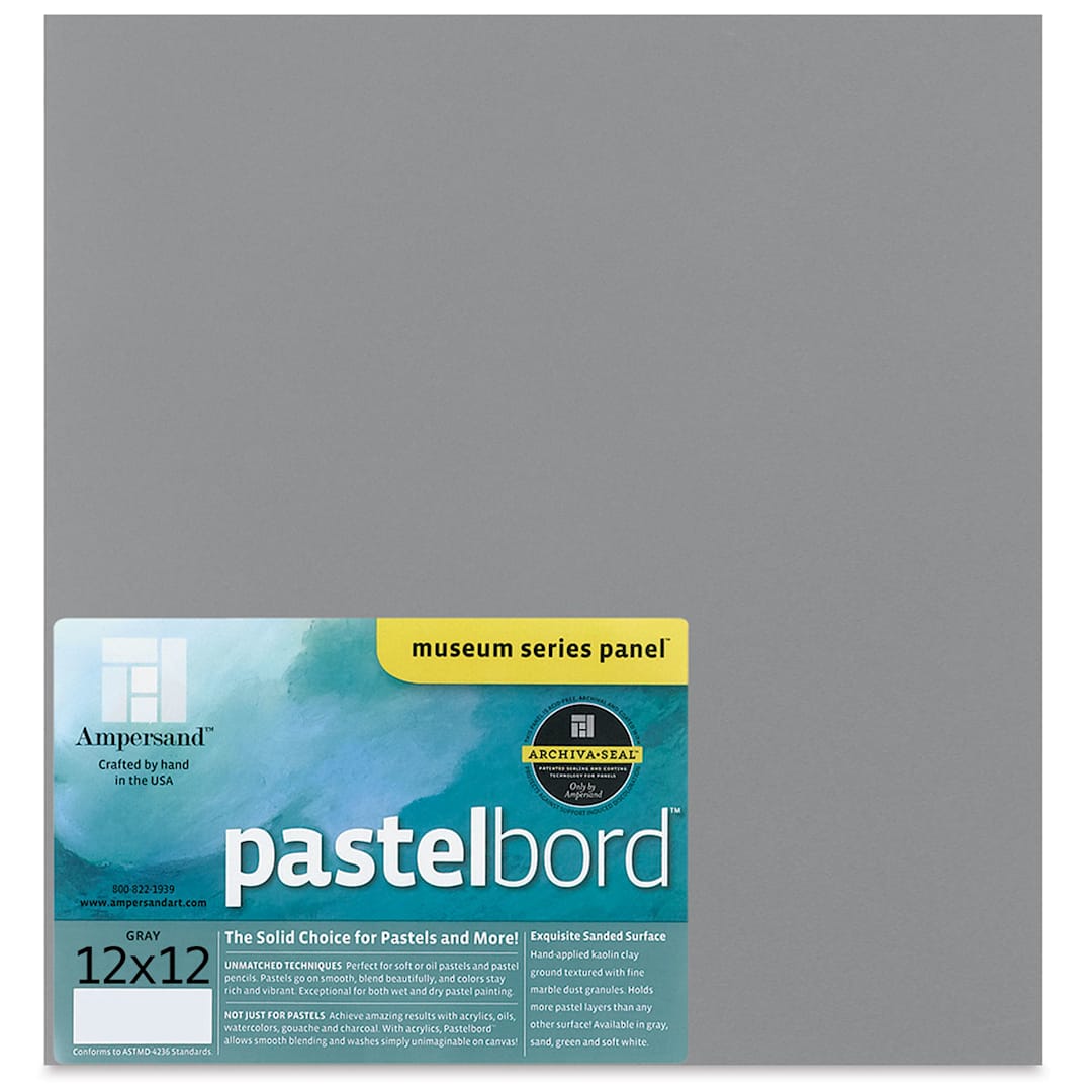 Open in modal - Ampersand Pastelbord Panel - 12" x 12", 1/8" Profile, Gray