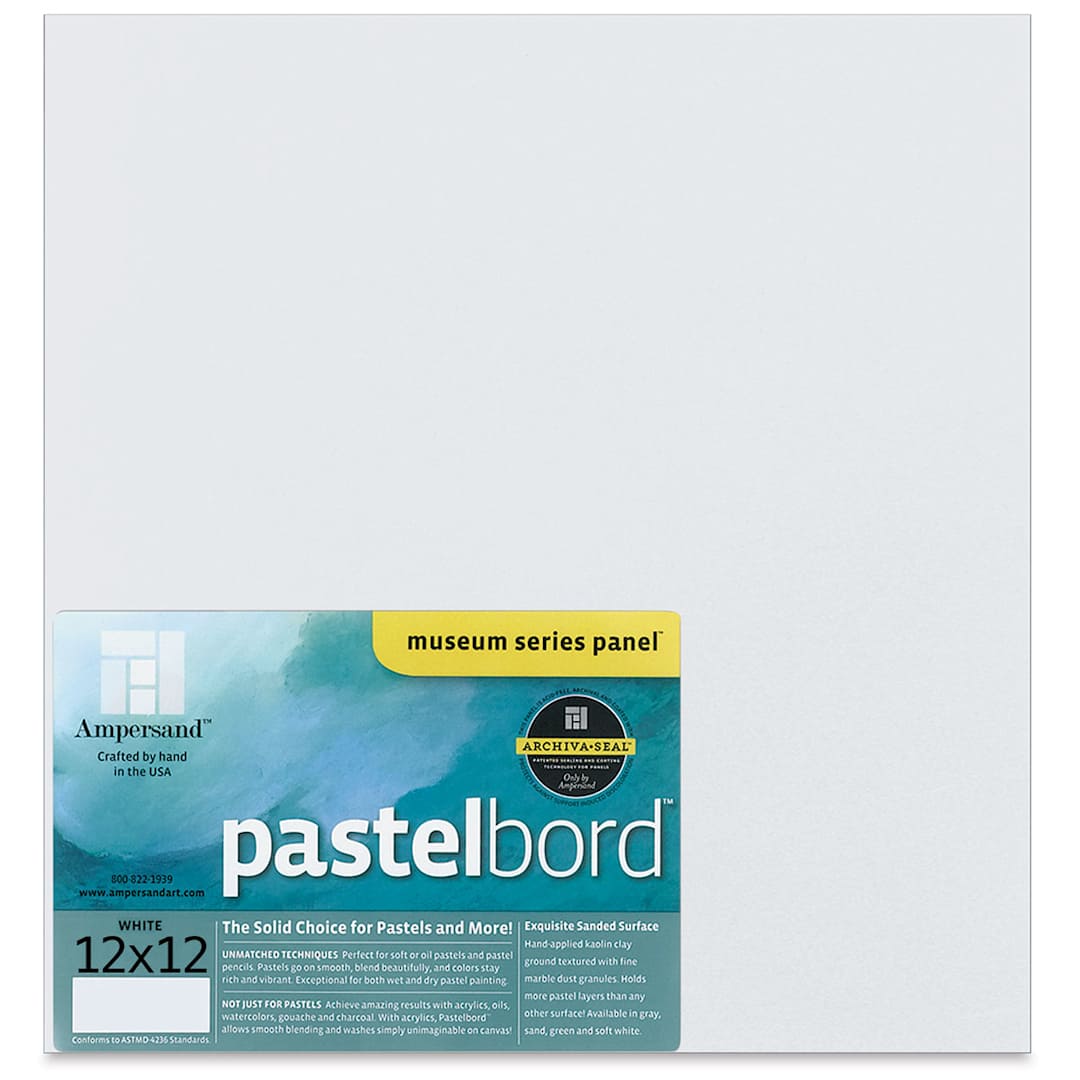 Open in modal - Ampersand Pastelbord Panel - 12" x 12", 1/8" Profile, White