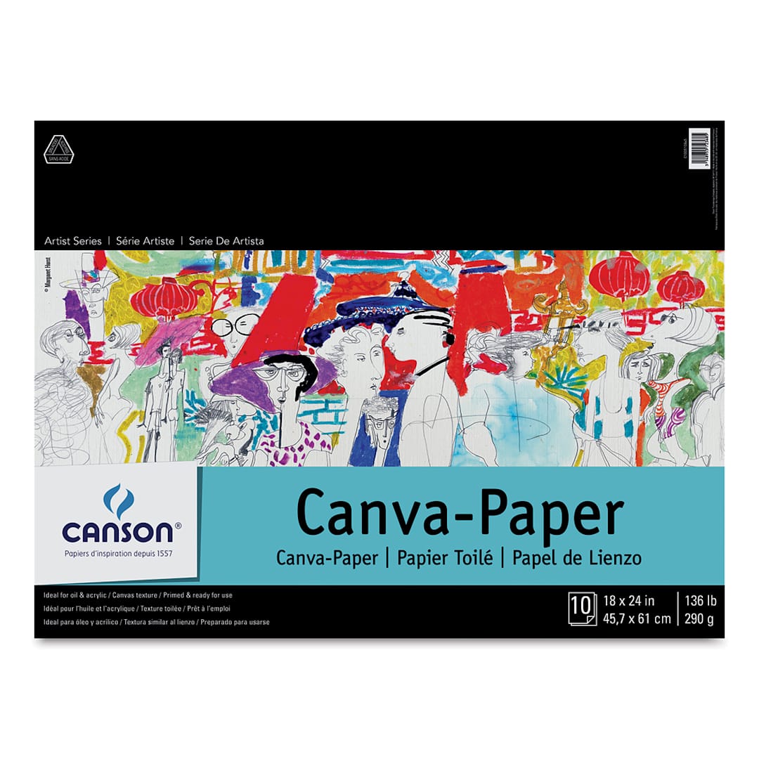 Open in modal - Canson Foundation Canva-Paper Pad, 18" x 24", White, 10 sheets