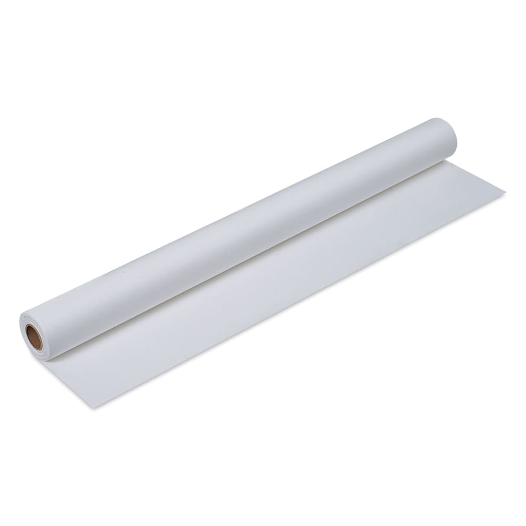 Open in modal - Canson Foundation Canva-Paper - Roll, 36" x 10 yds, White partially unrolled