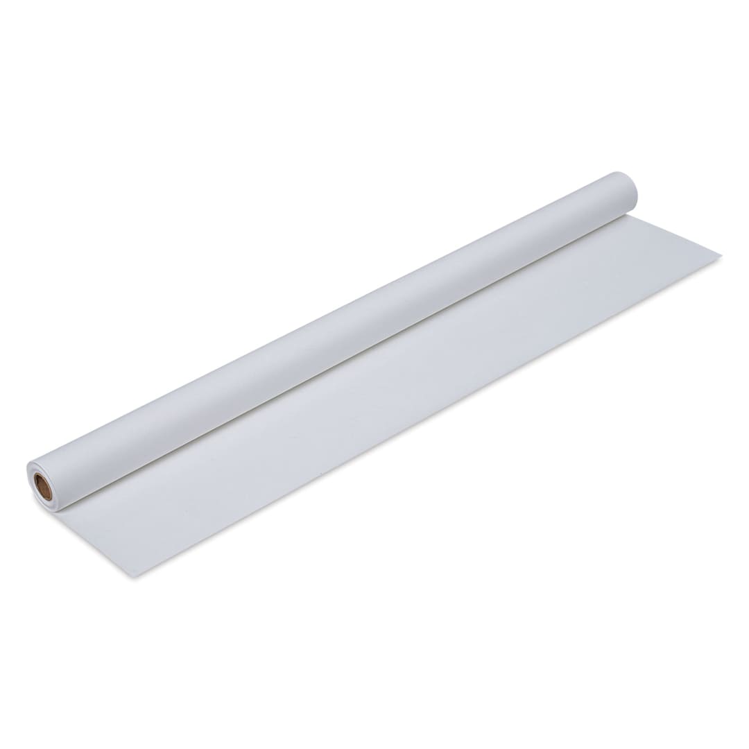 Open in modal - Canson Foundation Canva-Paper - Roll, 48" x 10 yds, White partially unrolled