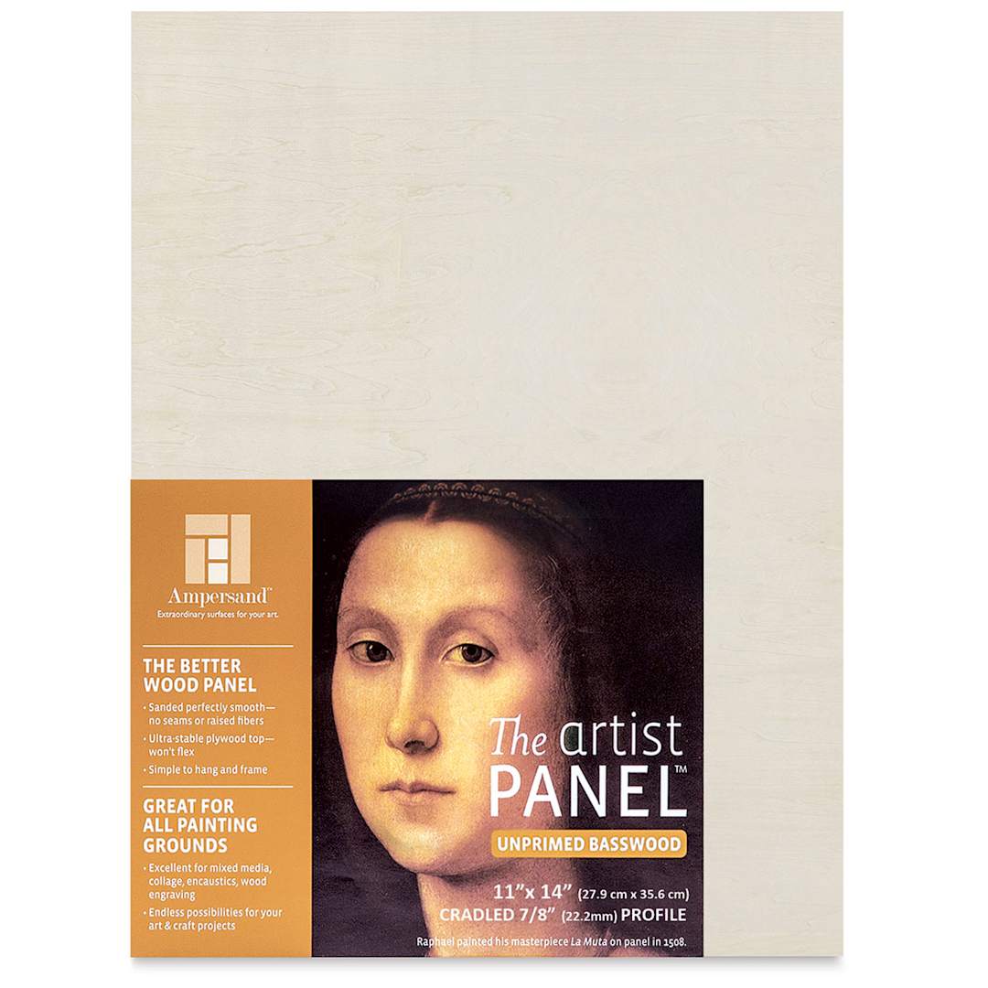 Open in modal - Ampersand Value Series Artist Wood Panel - 11" x 14", 7/8" Cradle