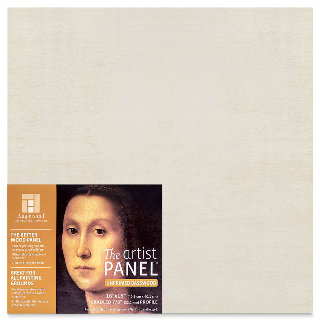 Open in modal - Ampersand Value Series Artist Wood Panel - 16" x 16", 7/8" Cradle