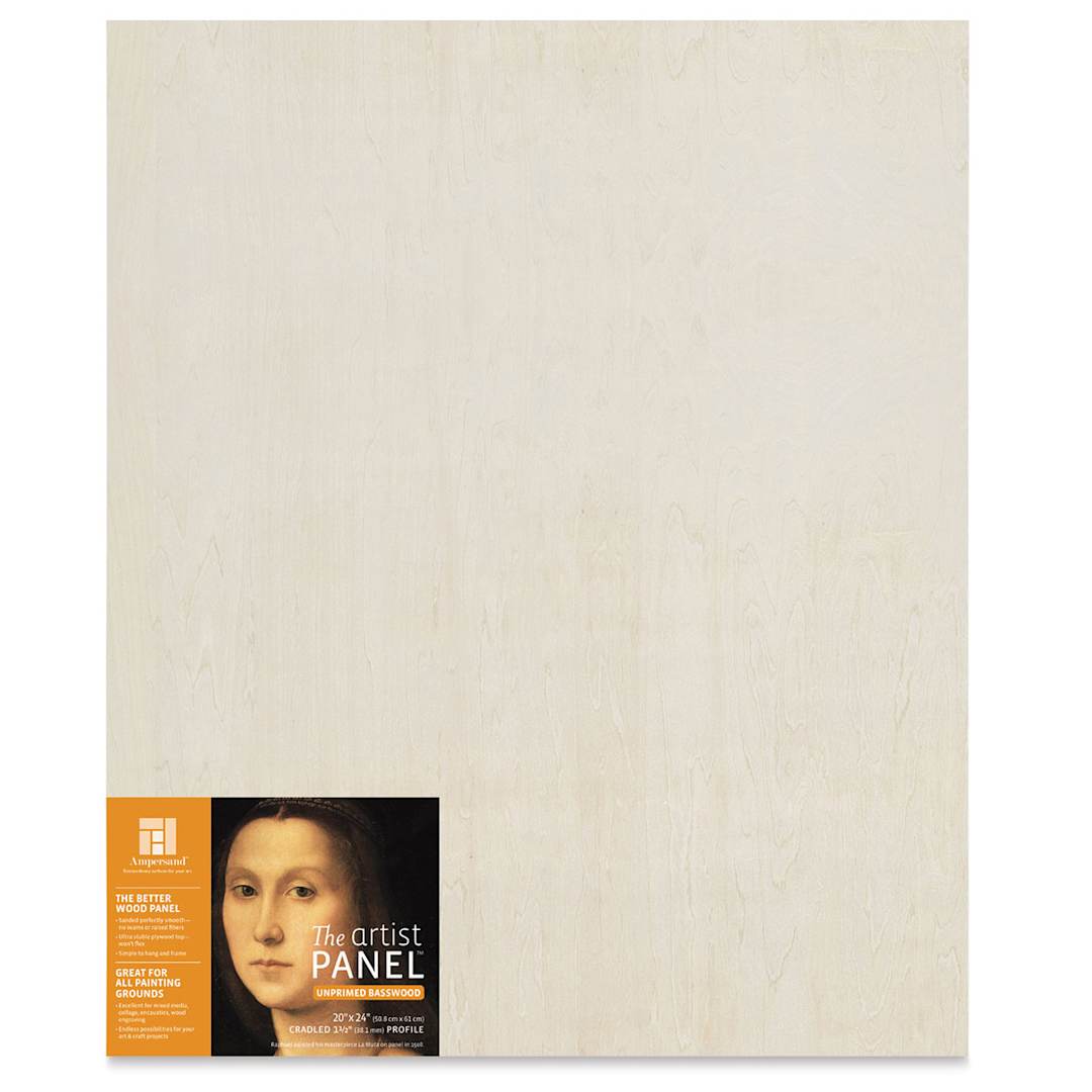 Open in modal - Ampersand Value Series Artist Wood Panel - 20" x 24", 1-1/2" Cradle