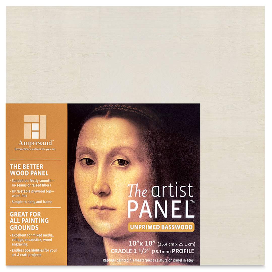 Open in modal - Ampersand Value Series Artist Wood Panel - 10" x 10", 1-1/2" Cradle