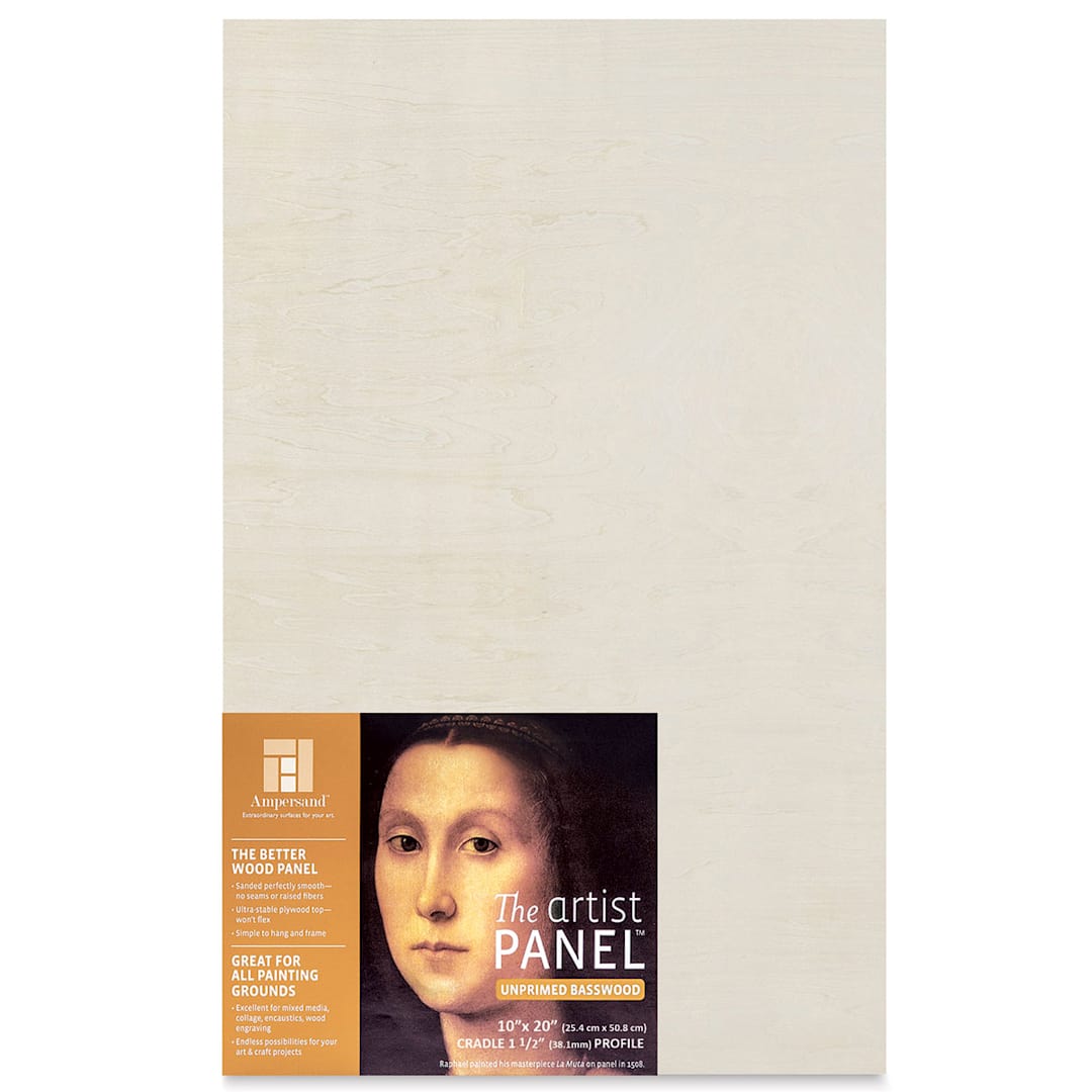 Open in modal - Ampersand Value Series Artist Wood Panel - 10" x 20", 1-1/2" Cradle