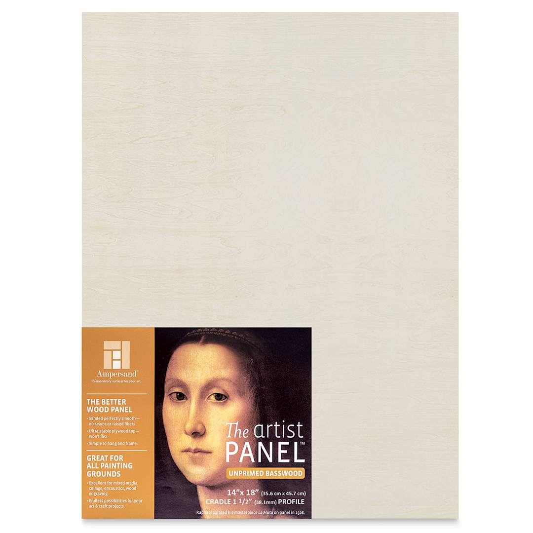 Open in modal - Ampersand Value Series Artist Wood Panel - 14" x 18", 1-1/2" Cradle