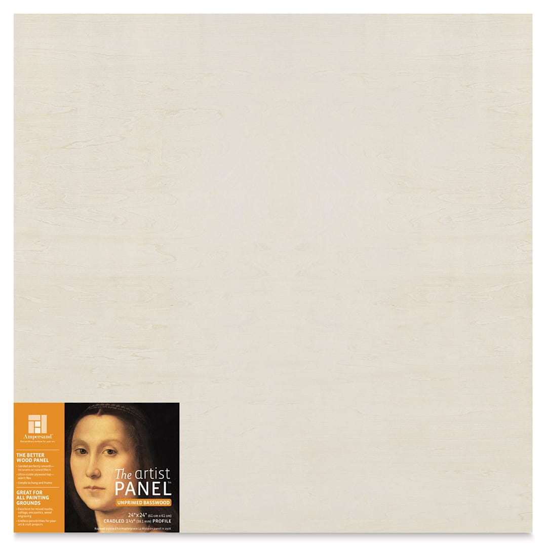 Open in modal - Ampersand Value Series Artist Wood Panel - 24" x 24", 1-1/2" Cradle