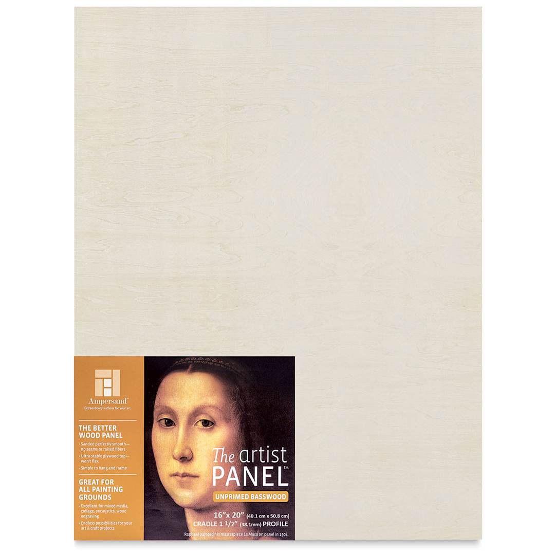 Open in modal - Ampersand Value Series Artist Wood Panel - 16" x 20", 1-1/2" Cradle