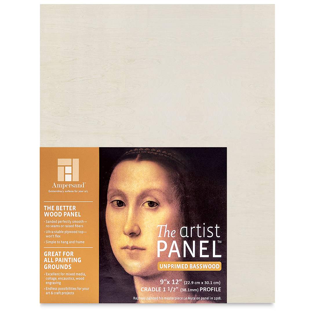 Open in modal - Ampersand Value Series Artist Wood Panel - 9" x 12", 1-1/2" Cradle