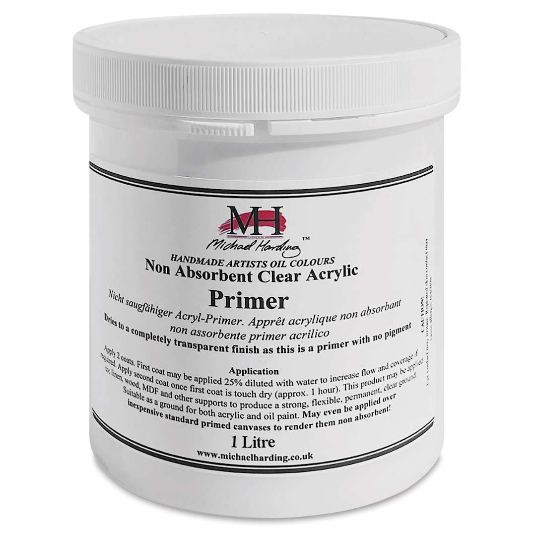 Open in modal - Michael Harding Non-Absorbent Acrylic Primer - Clear, 1 Liter, Jar